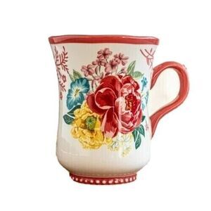 Pioneer Woman Fancy Flourish Coffee Tea Mug Cup Stoneware Floral 18-Fluid-Oz NWT